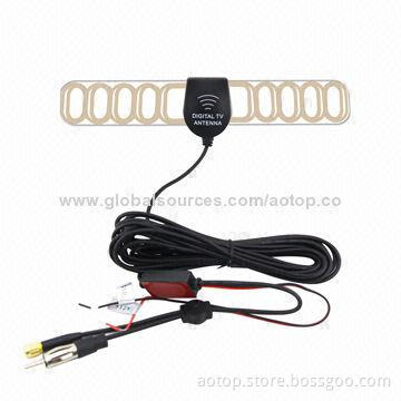 2014 Newest Car Digital Active TV Antenna with VHF/UHF, Brass Connector for Car Digital TV Box